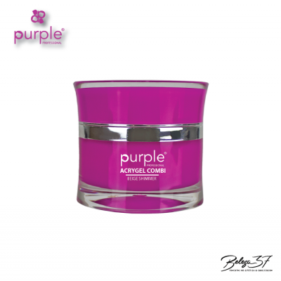 Frasco roxo de cosmético Purple Professional AcryGel Combi Rouge Shimmer