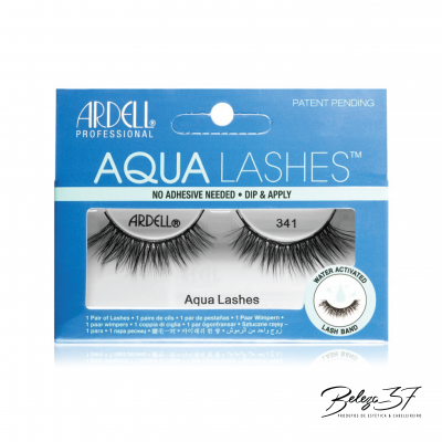Conjunto de pestanas postiças Ardell Aqua Lashes modelo 341 na embalagem azul e branca
