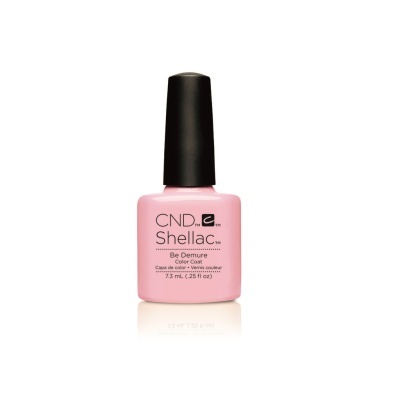 Frasco de verniz para unhas CND Shellac rosa claro