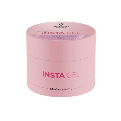 Frasco rosa redondo de gel para unhas Insta Gel Victoria Vynn