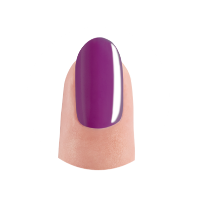 Unha pintada de roxo com acabamento brilhante