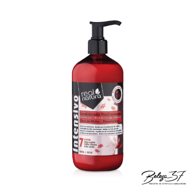 Frasco de condicionador Real Natura intensivo com pump preto