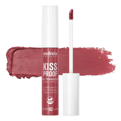 Batom líquido rosa seco mate com aplicador esponjoso da marca Andreia Professional