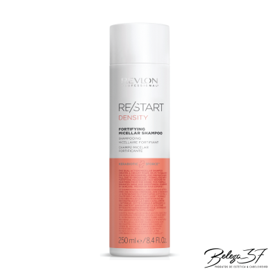 Champô REVLON PROFESSIONAL RE/START DENSITY, embalagem branca e pêssego de 250 ml