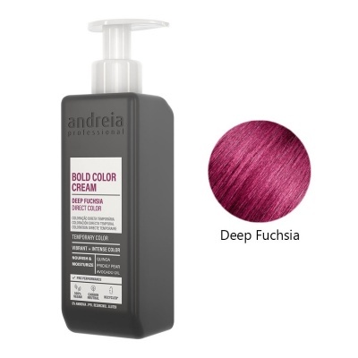 Frasco de creme de coloração Andreia Professional cor Deep Fuchsia