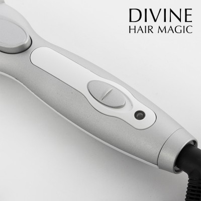 Parte do produto elétrico DIVINE HAIR MAGIC com botão e cabo preto