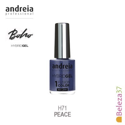 Verniz de unhas Andreia Hybrid Gel H71 PEACE azul escuro