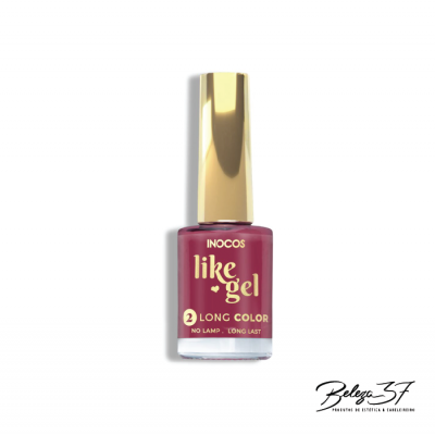 Esmalte INOCOS like gel cor 2 LONG COLOR com tampa dourada