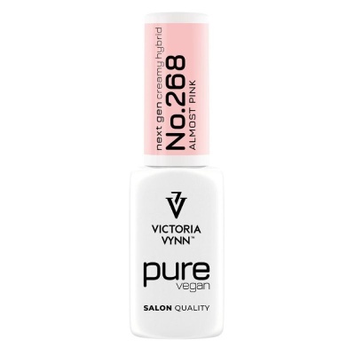 Frasco de verniz de unhas Victoria Vynn pure vegan no tom Almost Pink com tampa rosa