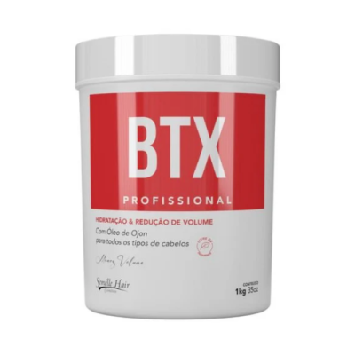 Embalagem branca e vermelha do produto BTX Profissional com texto em português