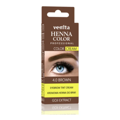 Creme tintura para sobrancelhas Venita Henna Color 4.0 Brown