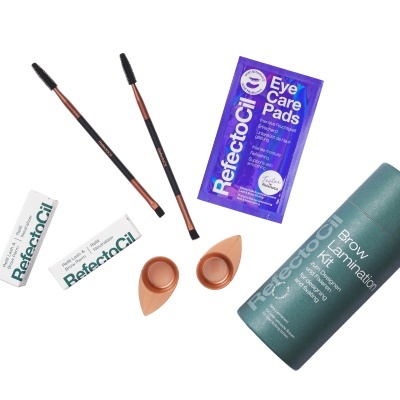Kit de beleza RefectoCil para sobrancelhas com vários produtos e acessórios