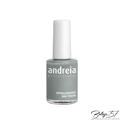 Frasco de verniz de unhas Andreia Professional cinza com tampa branca