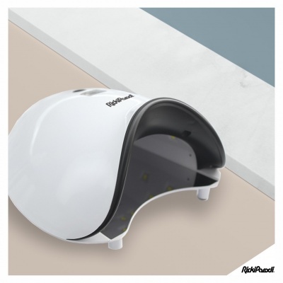 Lâmpada de gel branca e preta RickyPascal com luzes LED