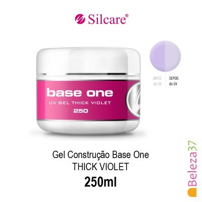 Frasco de gel construção base one thick violet 250ml da Silcare