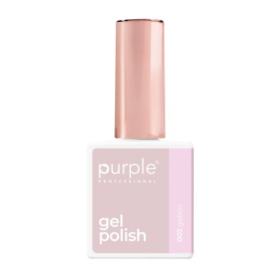 Frasco de verniz em gel rosa com tampa rosa dourada