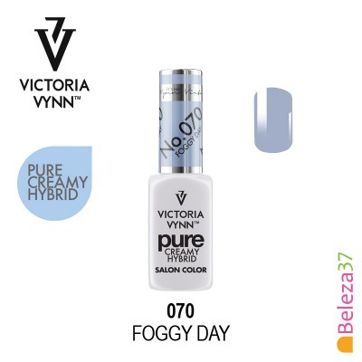 Esmalte Victoria Vynn Pure Creamy Hybrid nº 070 Foggy Day azul cinzento