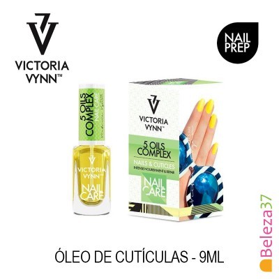 Óleo de cutículas Victoria Vynn 9ml com embalagem e frasco amarelo