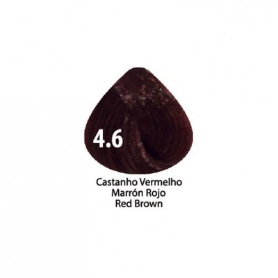 Amostra de cor de cabelo castanho vermelho número 4.6