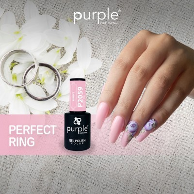 esmalte gel purple professional p2059 rosa unhas postiças flores anéis prateados