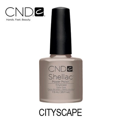 Frasco de verniz para unhas CND Shellac cor bege Cityscape