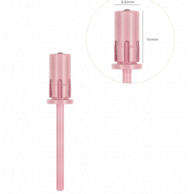 Anexo rosa para ferramentas de unhas com dimensões indicadas
