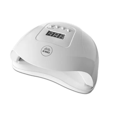 Aparelho branco para unhas com visor digital e botões