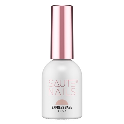 Frasco de base para unhas expressa Saute Nails com tampa rosa