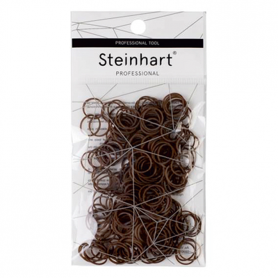 Pacote de embalagem com muitos elásticos de cabelo castanhos pequenos Steinhart