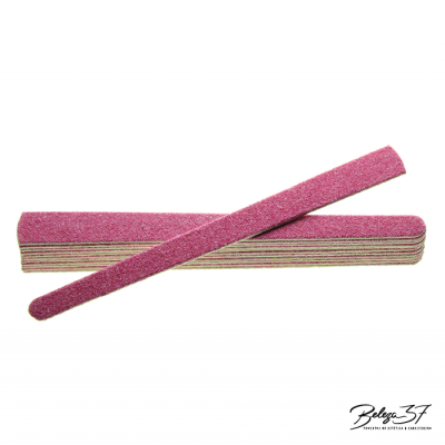 Lixas de unha rosa empilhadas com textura granulada
