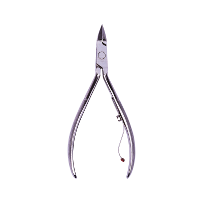 Alicate de corte metálico prateado com mola