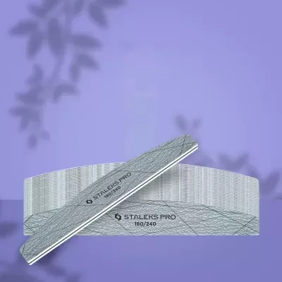 Conjunto de lixas de unha cinza com padrão e texto STALEXKS PRO