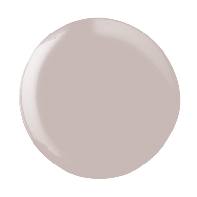 Pingo circular de verniz bege claro brilhante.