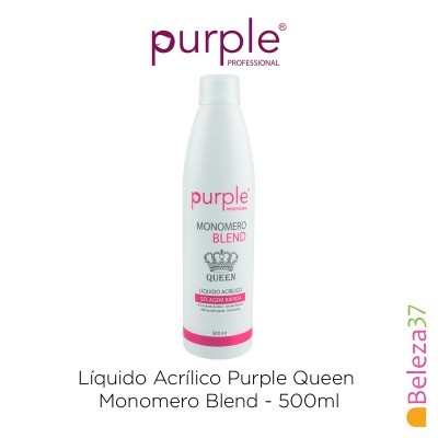 Frasco branco de Líquido Acrílico Purple Queen Monomero Blend 500ml