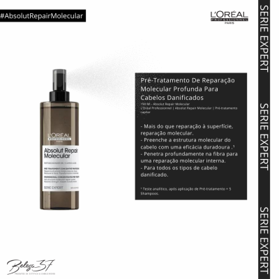 Frasco spray L'Oréal Absolut Repair Molecular para cabelos danificados