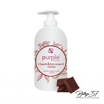 Frasco de creme para mãos e pés com dispensador e pedaços de chocolate ao lado