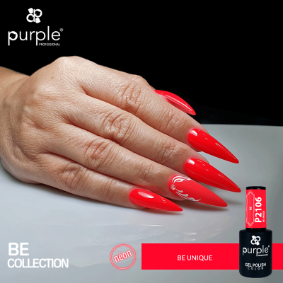 Unhas vermelhas com decoração branca e frasco de verniz gel