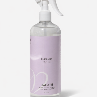 Frasco spray limpar com rótulo lilás e texto em português