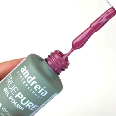 Frasco de verniz gel Andreia Professional True Pure cor rosa escuro