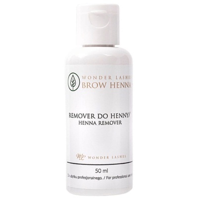 Frasco branco de 50 ml de removedor de henna para sobrancelhas