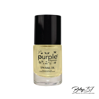 Frasco de óleo para unhas com tampa preta e rótulo Purple Professional