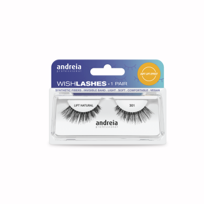 Pestanas postiços andreia WISHLASHES modelo 301 com embalagem azul e branco