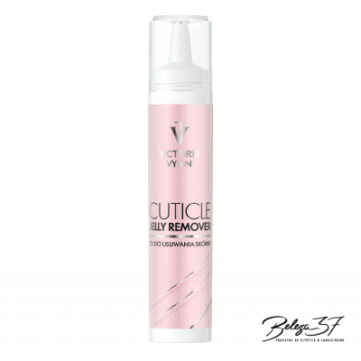 Fluído removedor de cutículas Victoria Vynn em embalagem rosa clara com tampa transparente