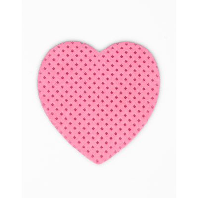 adesivo coração rosa com padrão de losangos