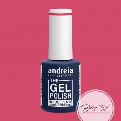 Frasco de verniz de gel azul escuro andreia professional com selo Beleza3F