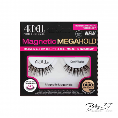 Embalaemdagem de pestanas magnéticas Ardell Magnetic Mega Hold Demi Wispies cor preta