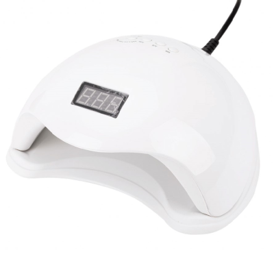 Dispositivo branco para cura de unhas em gel com visor digital
