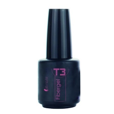 Frasco preto fosco de verniz T3 Fibergel ebonails