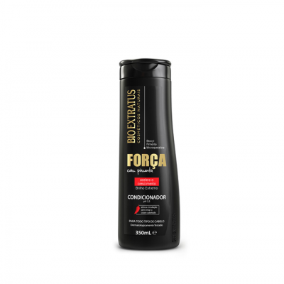 Frasco preto de condicionador Bioextratus Força 350mL