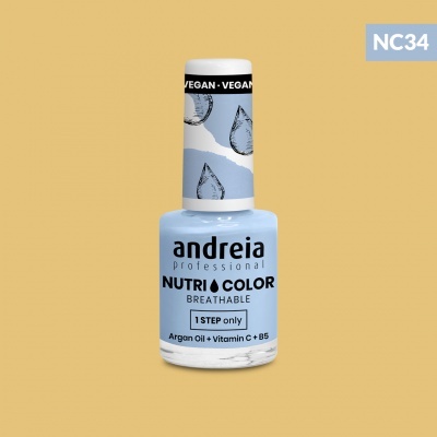 Verniz de unhas azul claro Andreia Professional Nutri Color Breathable